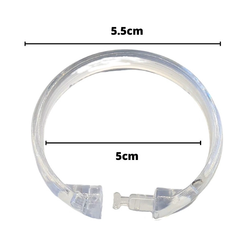 PACK DE 12 GANCHOS TRANSPARENTES PARA CORTINA DE DUCHA - 3