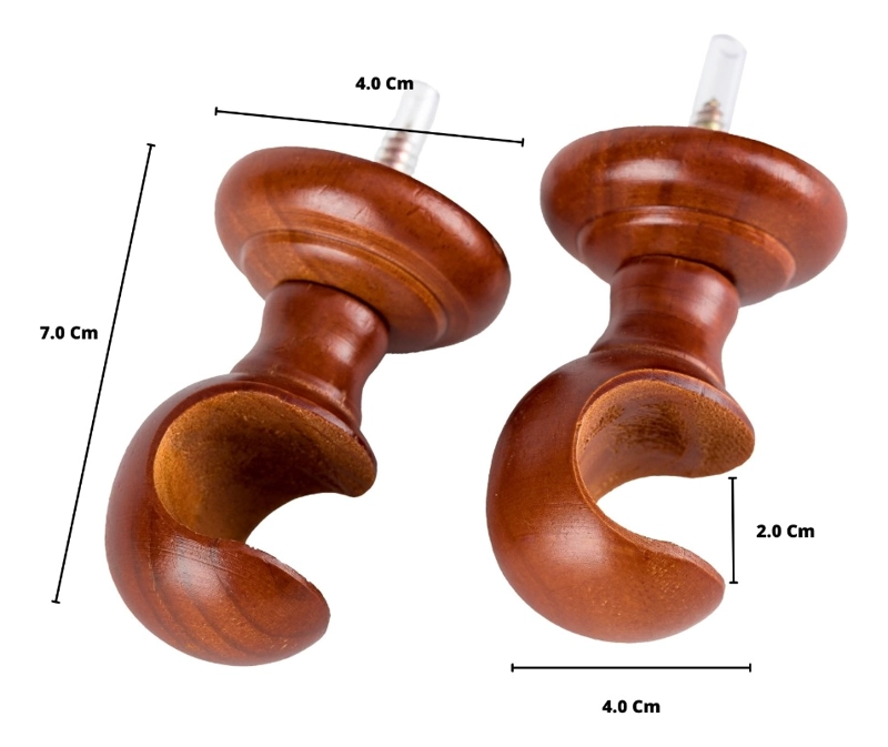 PACK 2 UNIDADES SOPORTE TECHO DE MADERA CHOCOLATE 19 MM - 2