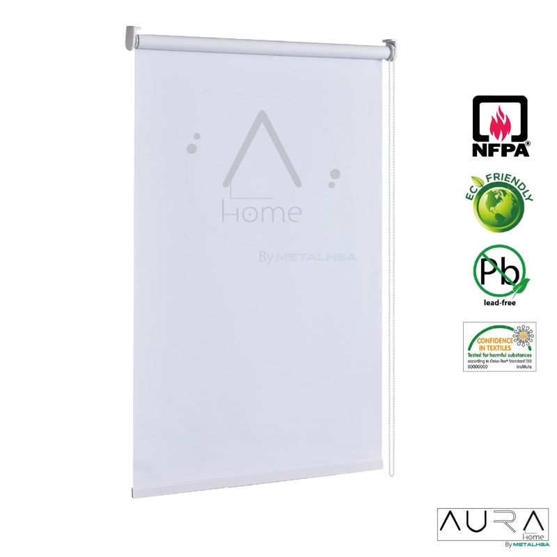 CORTINA ROLLER 100% BLACKOUT BLANCO 160X165 CM AURA - 8