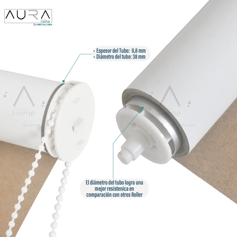 CORTINA ROLLER 100% BLACKOUT CAPUCCINO 160X165 CM AURA - 3