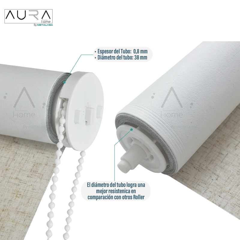 CORTINA ROLLER 100% BLACKOUT TEXTURA LINO 180X165 CM AURA - 3