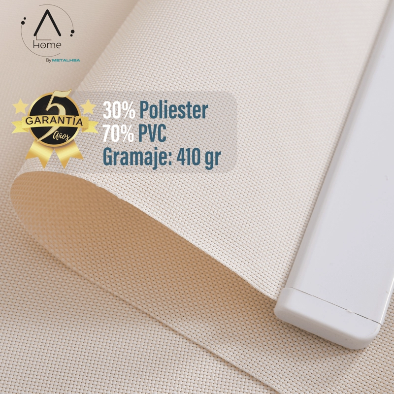 CORTINA ROLLER SUNSCREEN 150X250 CM 5% APERTURA BEIGE AURA - 4