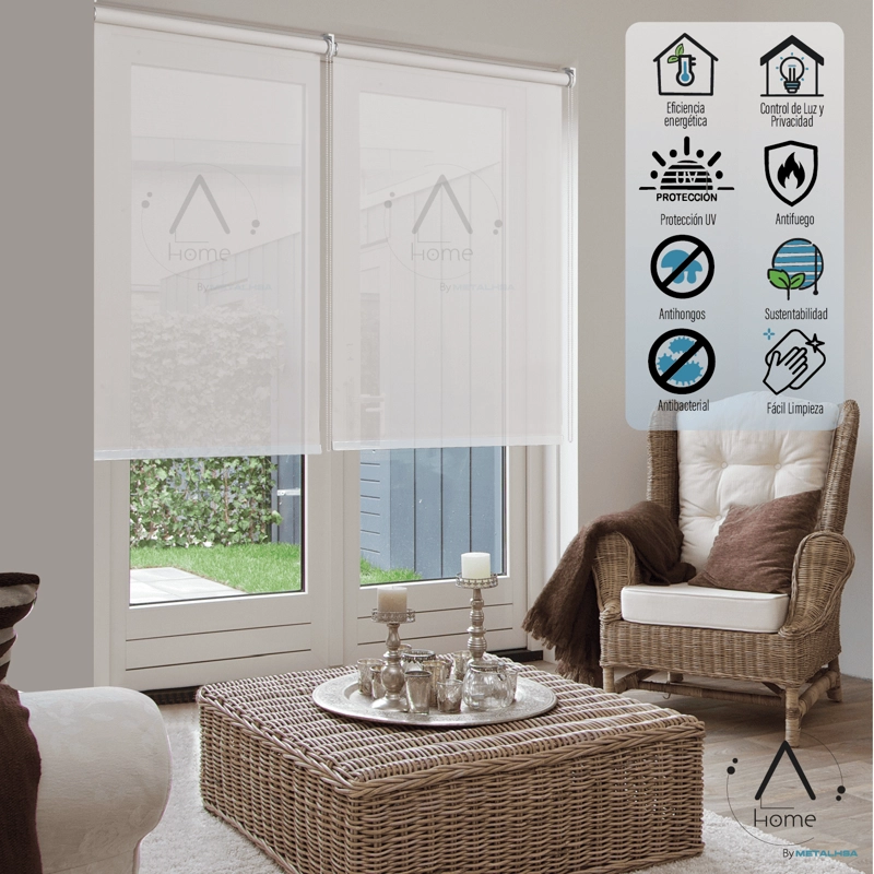 CORTINA ROLLER SUNSCREEN 150X250 CM 5% APERTURA BEIGE AURA - 9