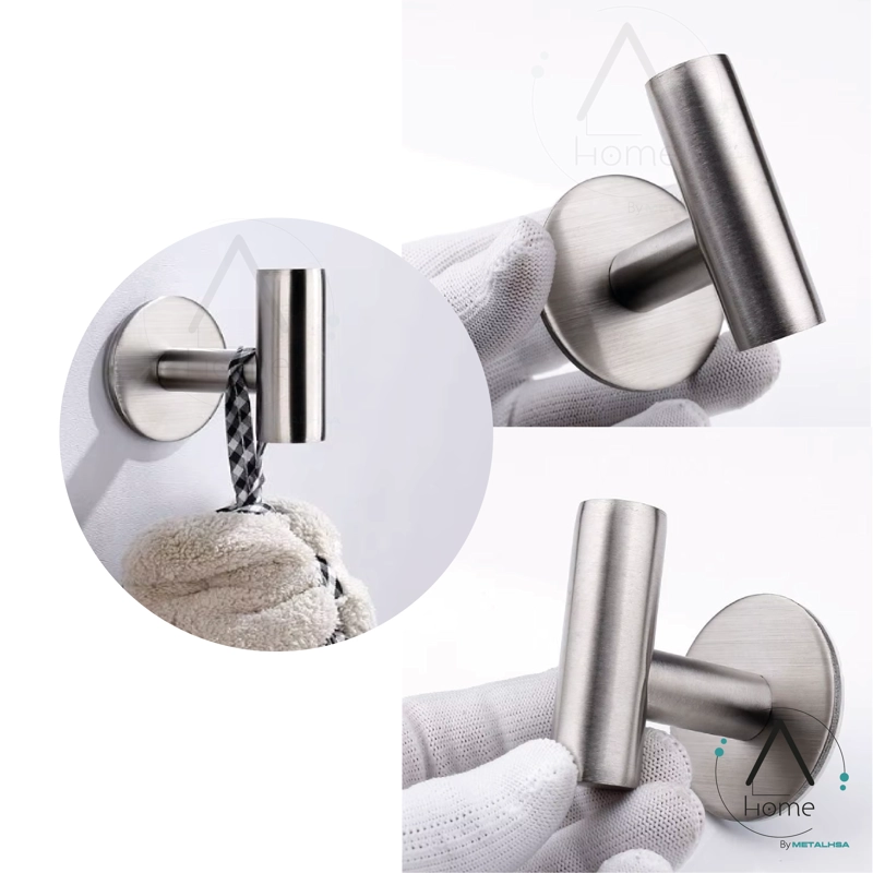 SET DE BAÑO INOXIDABLE PLATEADO 5 PIEZAS - 4