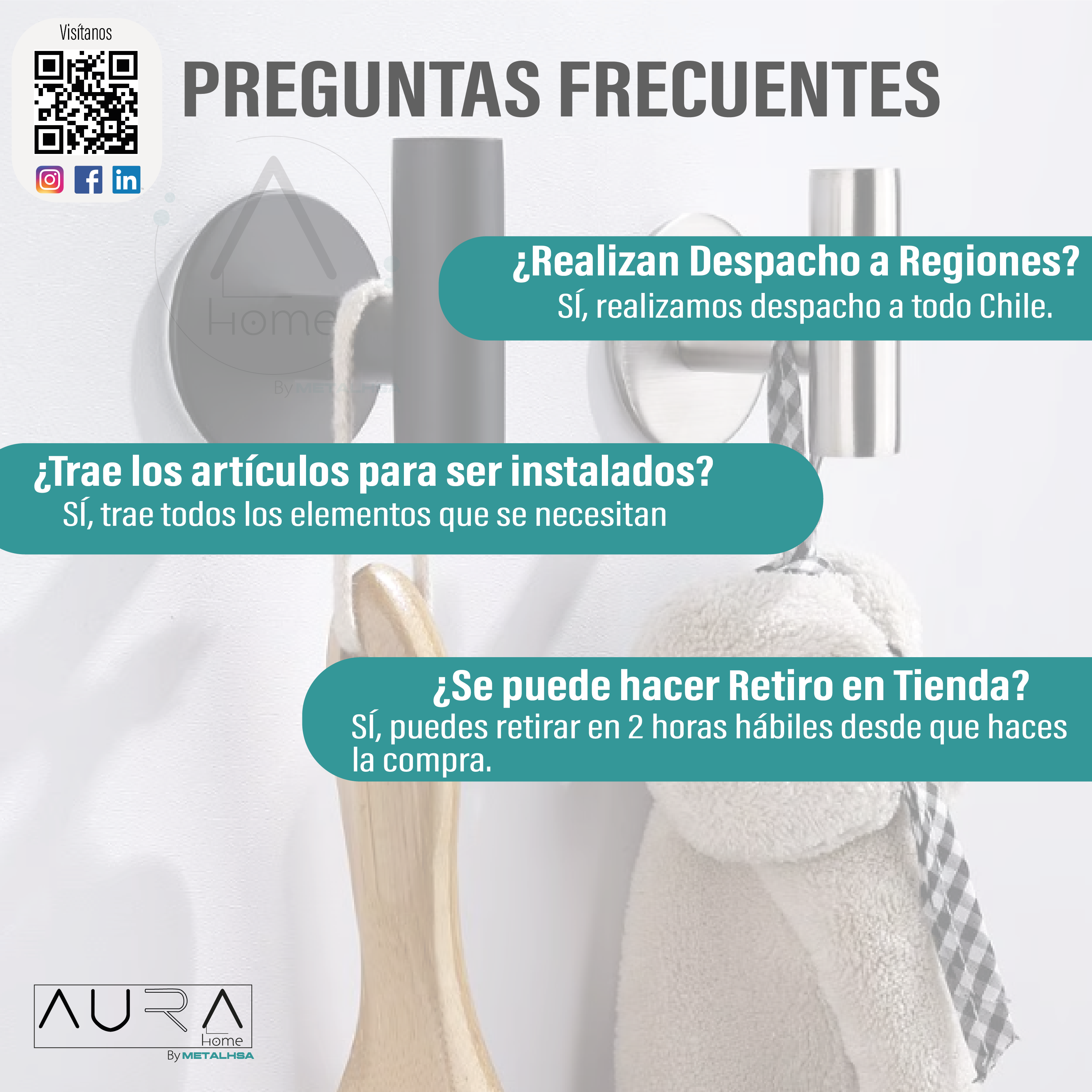 SET DE BAÑO INOXIDABLE PLATEADO 5 PIEZAS - 6