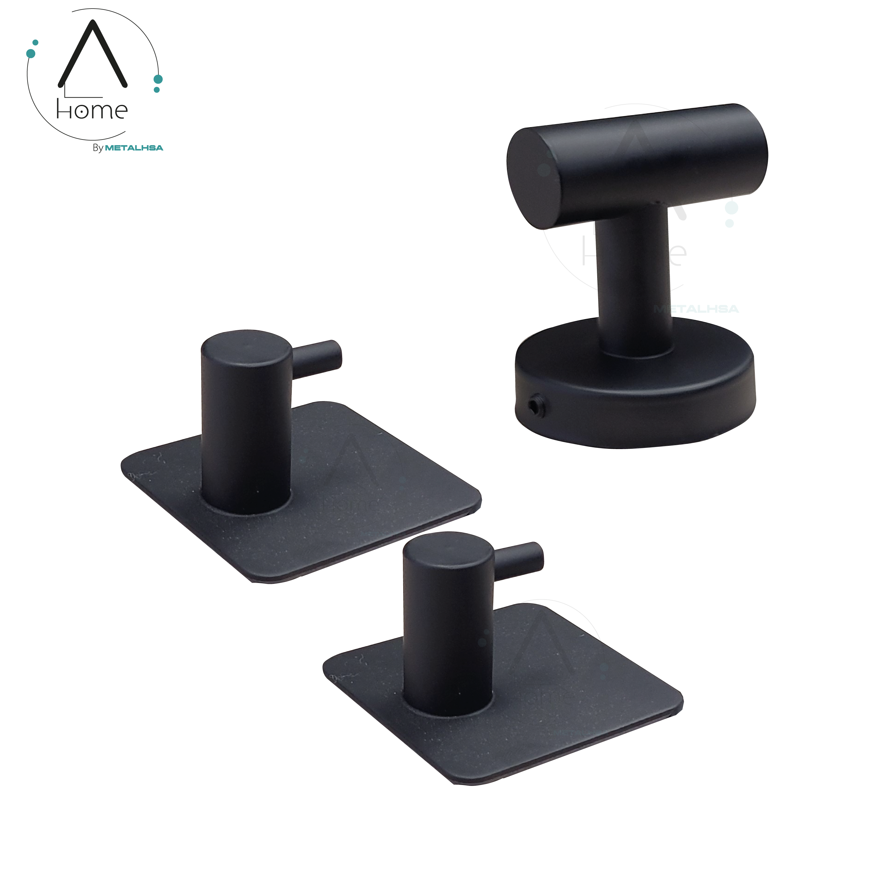 SET DE BAÑO INOXIDABLE NEGRO 5 PIEZAS - 2