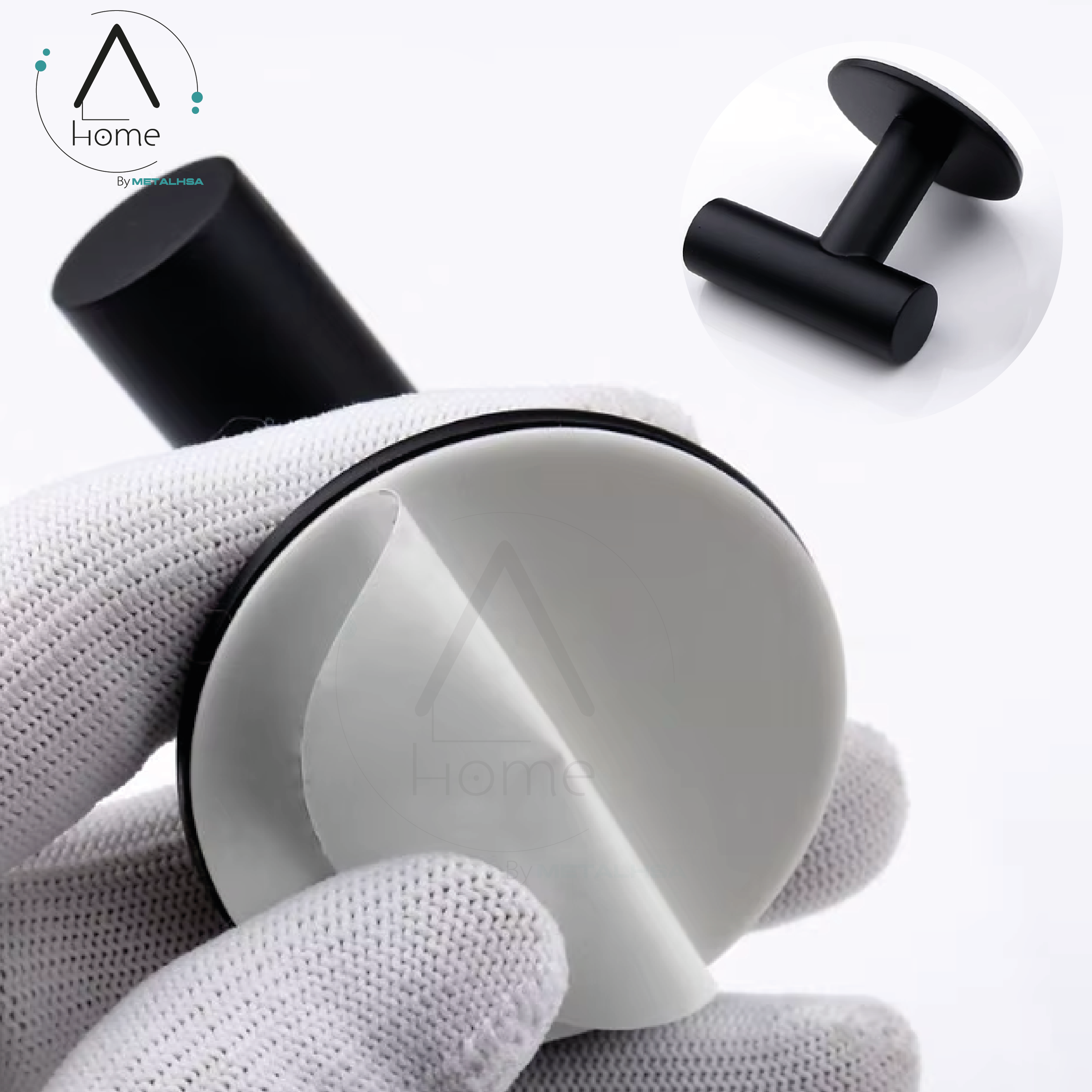 SET DE BAÑO INOXIDABLE NEGRO 5 PIEZAS - 3