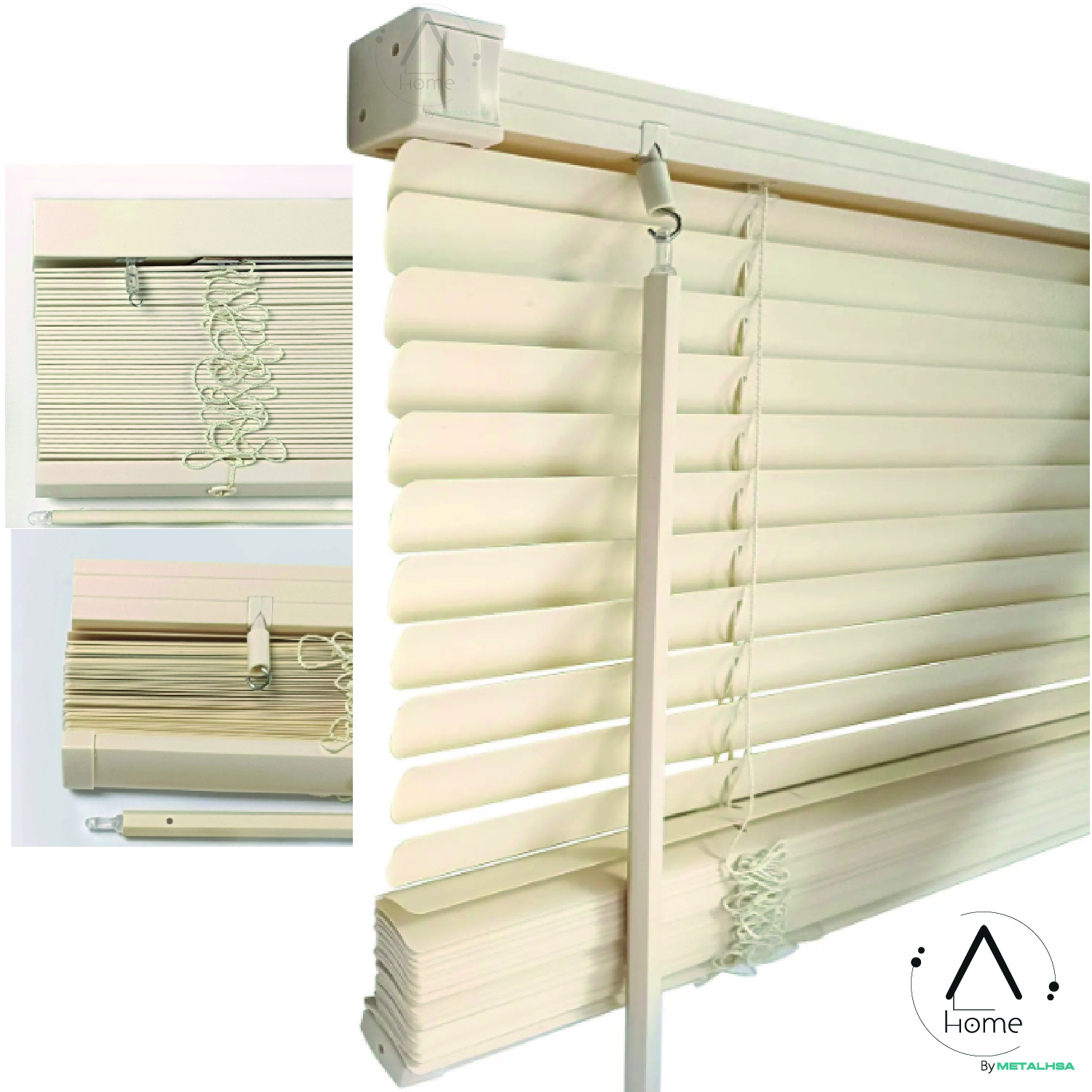 PERSIANA VENECIANA PVC 25MM 120X165 CM MANUAL MARFIL AURA - 5