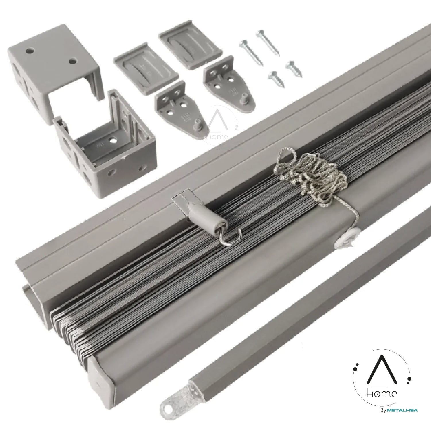 PERSIANA VENECIANA PVC 25MM 200X165 CM MANUAL GRIS CENIZA - 5