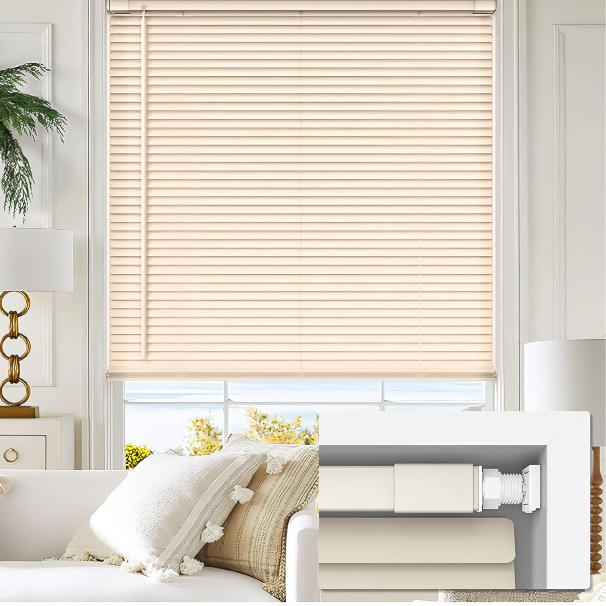PERSIANA VENECIANA PVC 25MM 150X165 CM MANUAL BEIGE AURA - 6