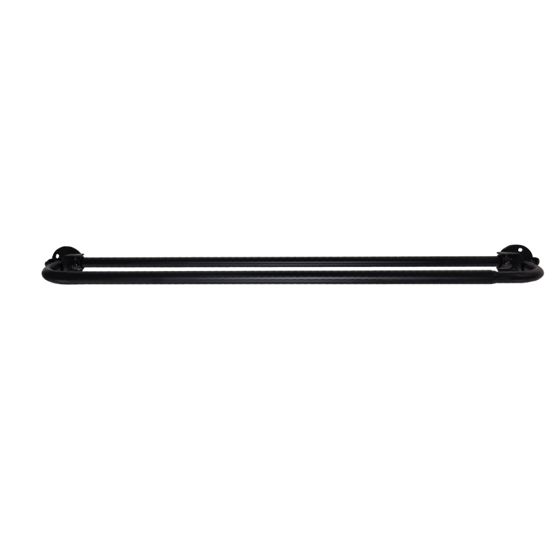 SET BARRAS PARA CORTINA DOBLE 22/25 MM EXTENSIBLE CURVO 120 A 210 CM COLOR NEGRO - 2