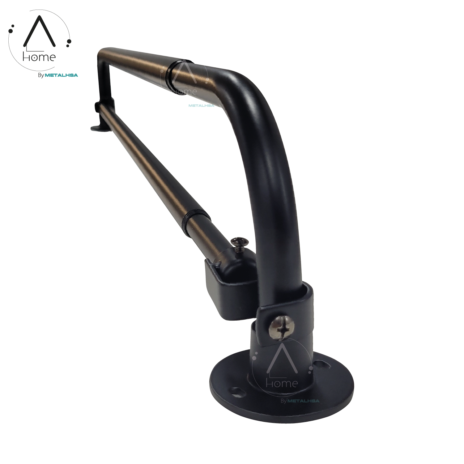 SET BARRAS PARA CORTINA DOBLE 22/25 MM EXTENSIBLE CURVO 120 A 210 CM COLOR NEGRO - 3