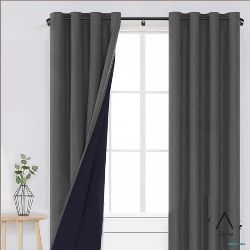 SET BARRA PARA CORTINA SIMPLE 22/25 MM EXTENSIBLE CURVO 70 A 120 CM COLOR NEGRO - 3