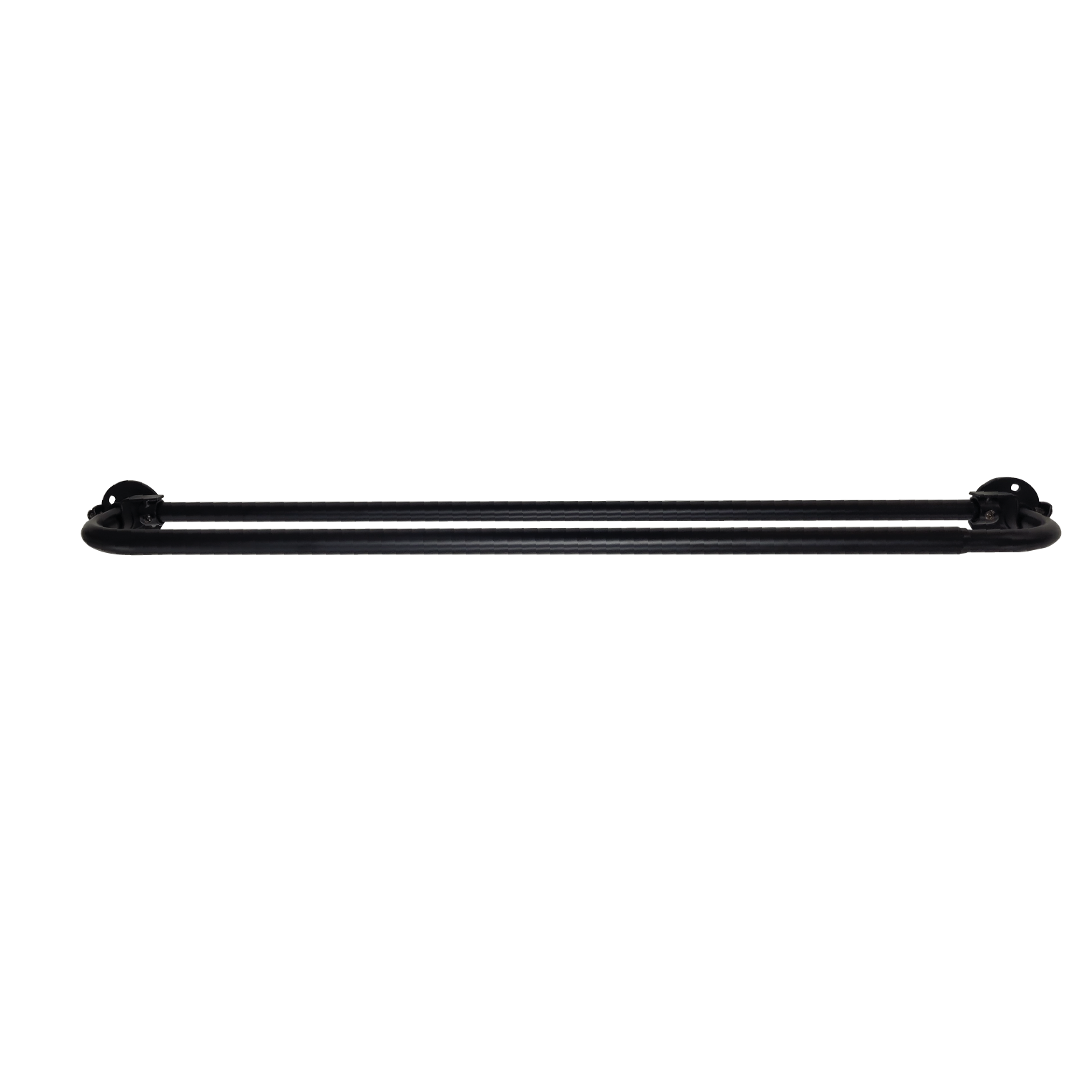 SET BARRAS PARA CORTINA DOBLE 16/19 MM EXTENSIBLE CURVO 210 A 300 CM COLOR NEGRO - 2