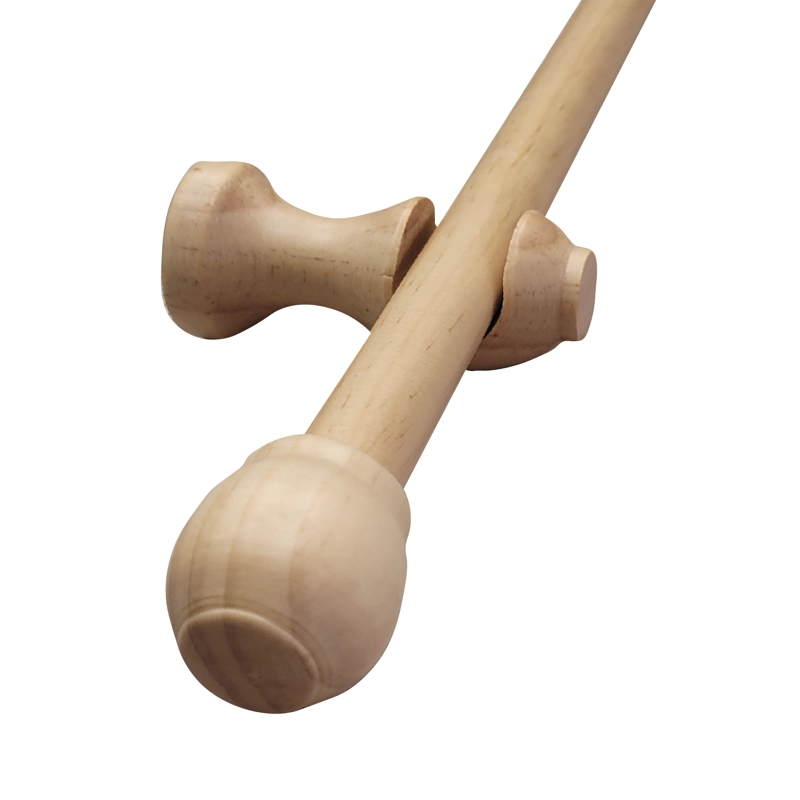 SET SIMPLE DE MADERA NATURAL 19 MM X 2,00 MT TERMINAL BOLA - 1