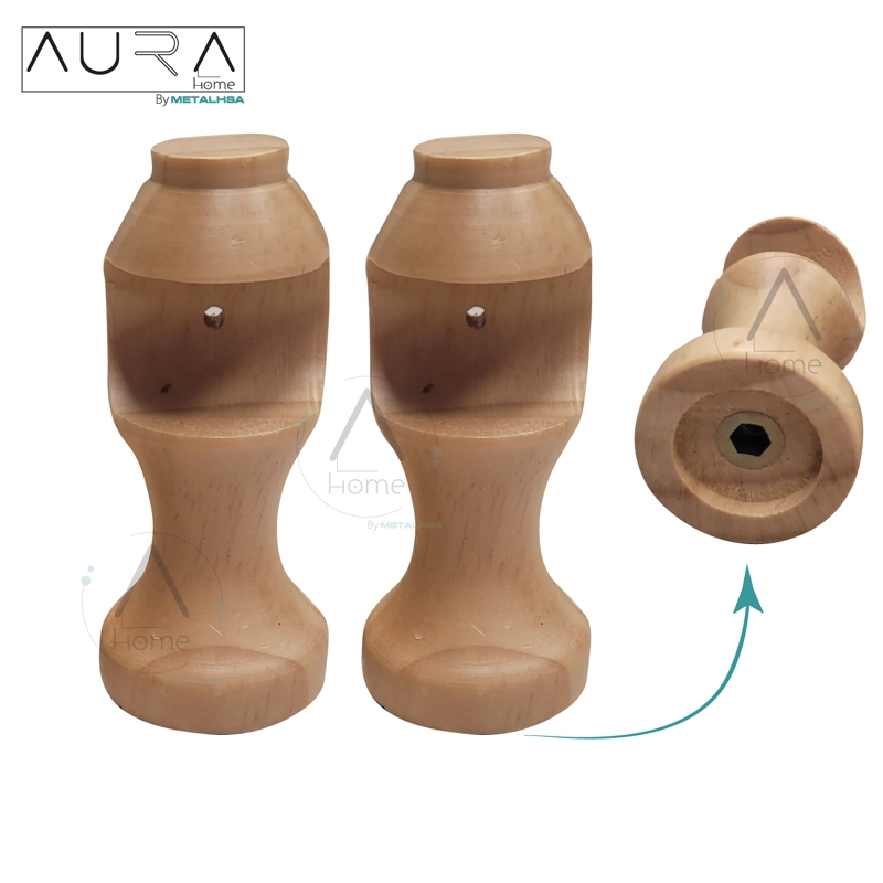 SET SIMPLE DE MADERA NATURAL 19 MM X 2,00 MT TERMINAL BOLA - 6
