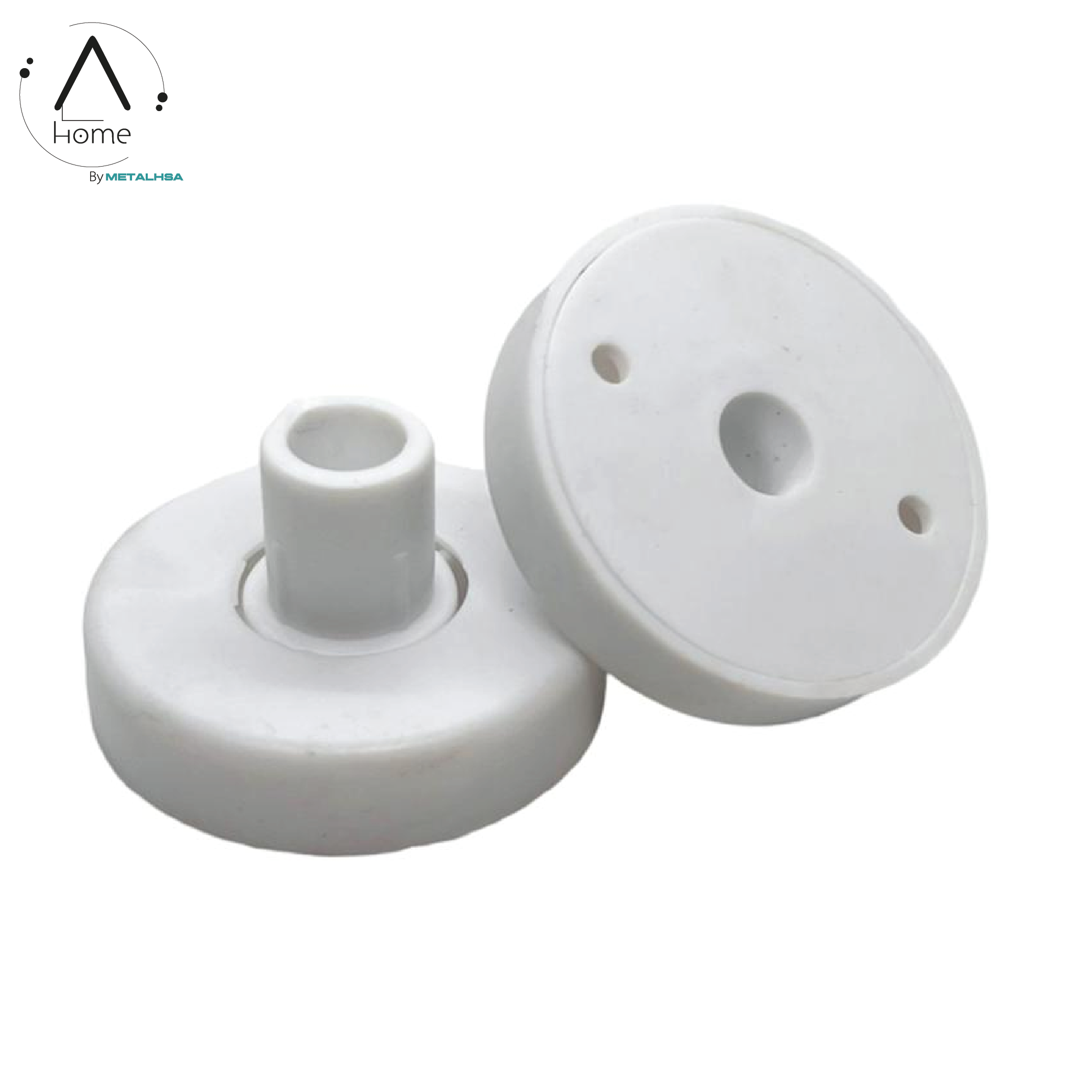 PACK 2 UNIDADES FLANCHE PLASTIFICADO 19 MM COLOR BLANCO - 2