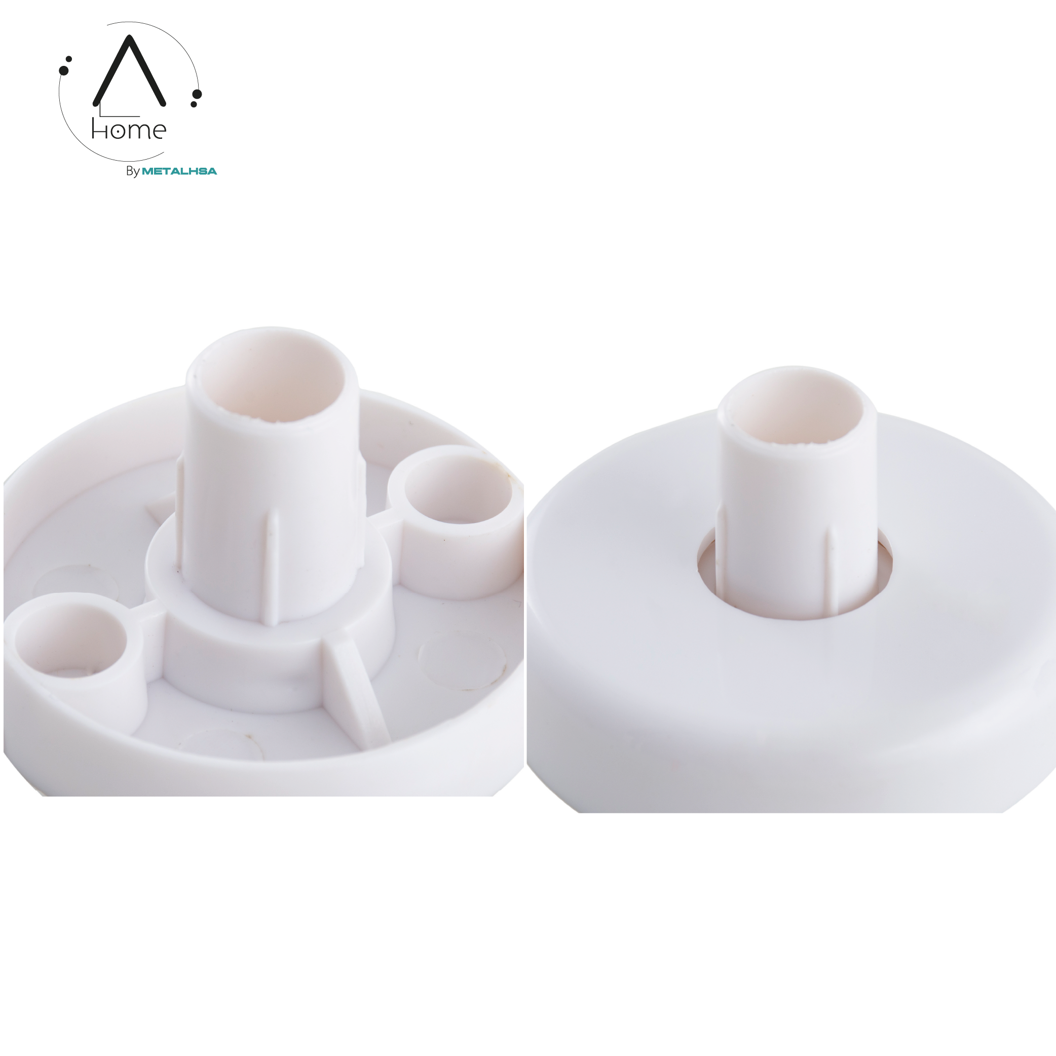 PACK 2 UNIDADES FLANCHE PLASTIFICADO 19 MM COLOR BLANCO - 3