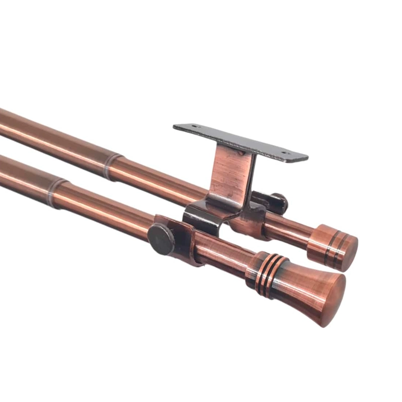 SET BARRAS PARA CORTINA DOBLE 16/19 MM EXTENSIBLE 75-110 CM A TECHO COBRE CONICO - 1