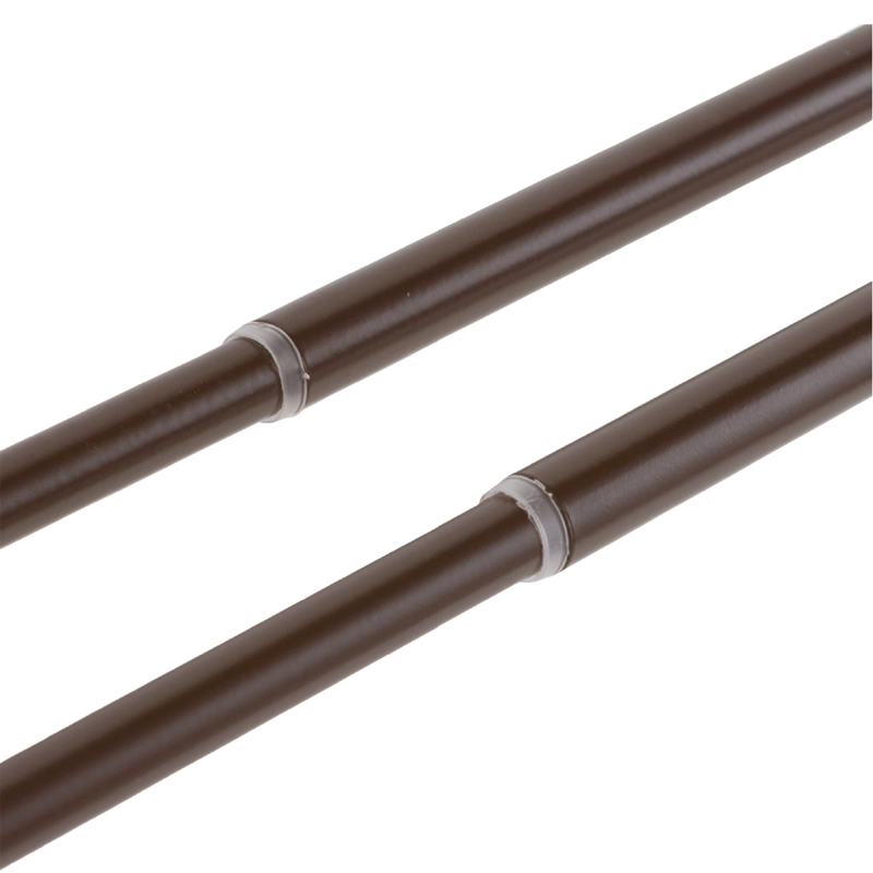 SET BARRAS PARA CORTINA DOBLE 16/19 MM EXTENSIBLE 75-110 CM A MURO CAFE  CONICO - 5