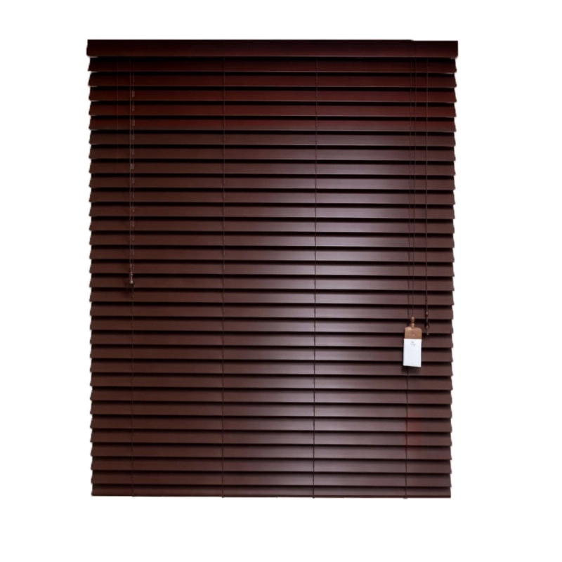 PERSIANA PVC TIPO MADERA 50 MM 120X165 CM CAOBA TEXTURADO - 1