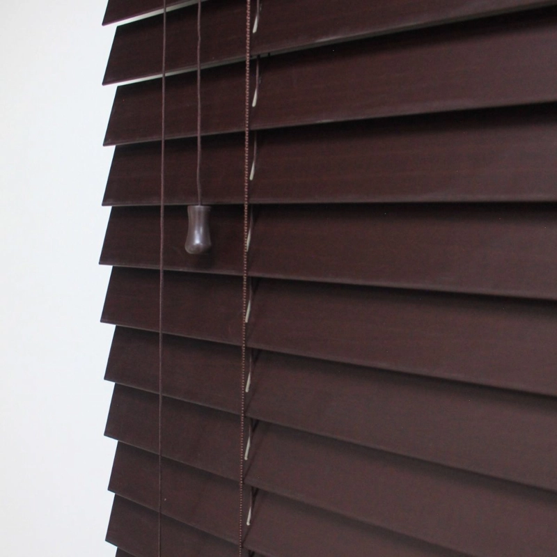 PERSIANA PVC TIPO MADERA 50 MM 150X165 CM CAOBA TEXTURADO - 3