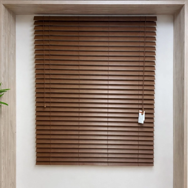 PERSIANA PVC TIPO MADERA 50 MM 160X165 CM NOGAL TEXTURADO - 2