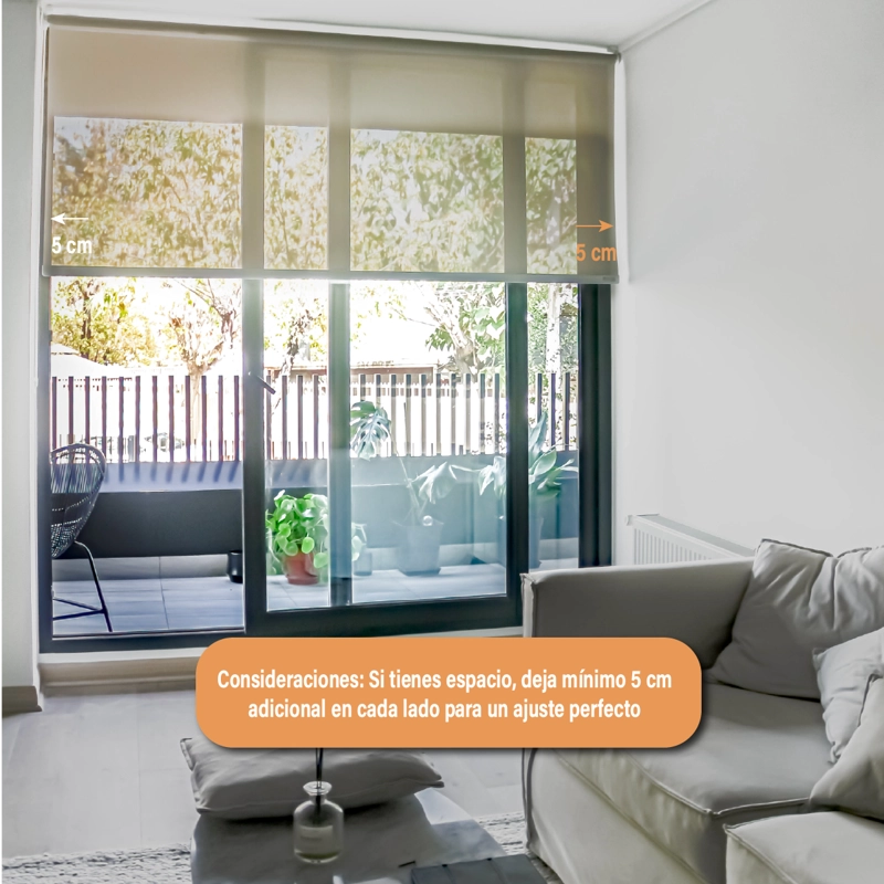 CORTINA ROLLER SUNSCREEN 180 X 165 CM COLOR GRIS MARCA SUNFREE - 6