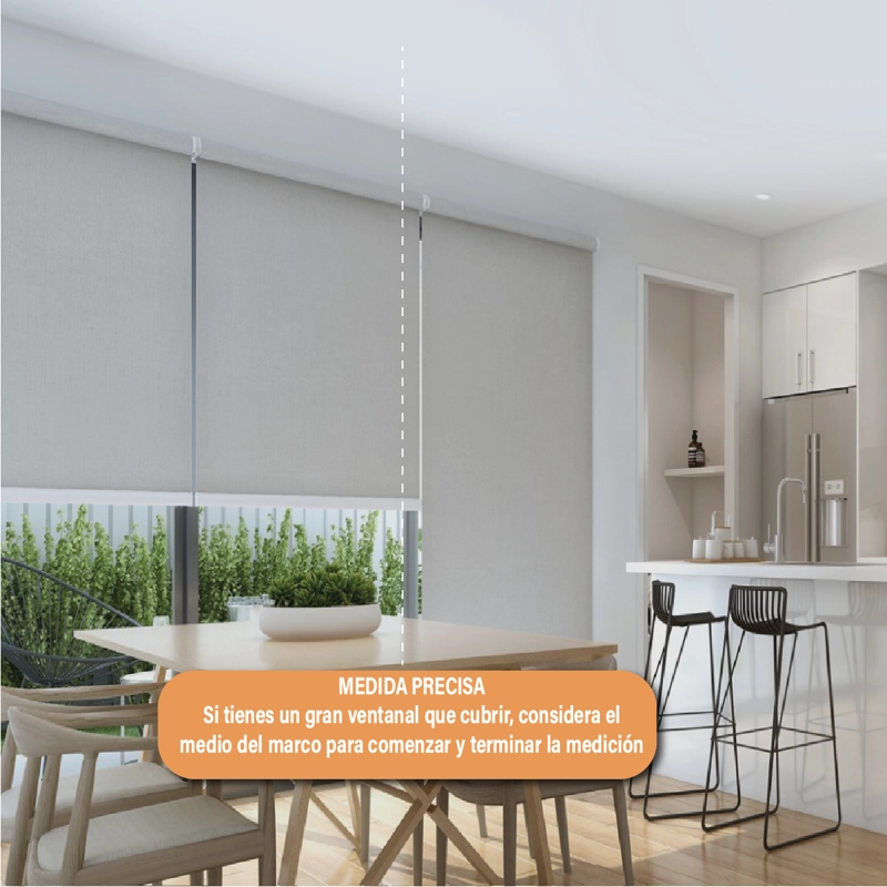 CORTINA ROLLER BLACKOUT 180 X 165 CM COLOR BLANCO SUNFREE - 4