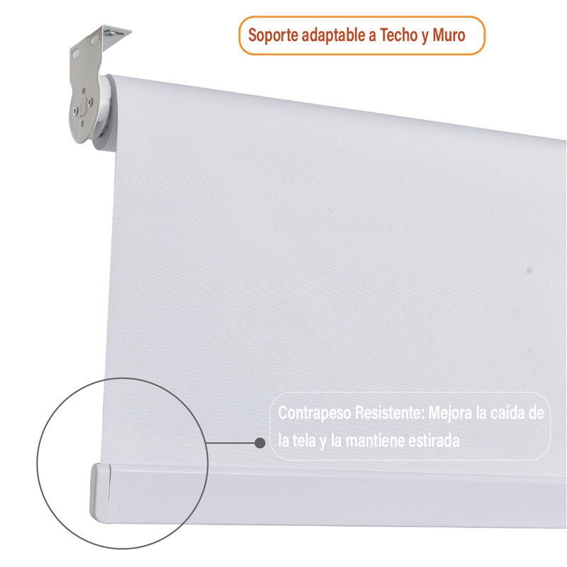CORTINA ROLLER BLACKOUT 180 X 165 CM COLOR BLANCO SUNFREE - 7