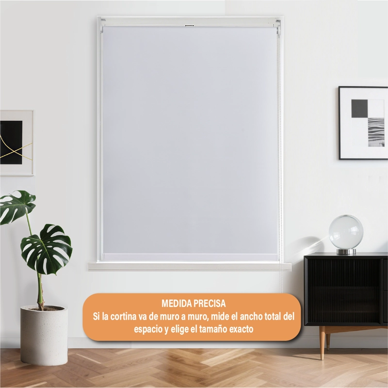 CORTINA ROLLER BLACKOUT 180 X 165 CM COLOR BLANCO SUNFREE - 9