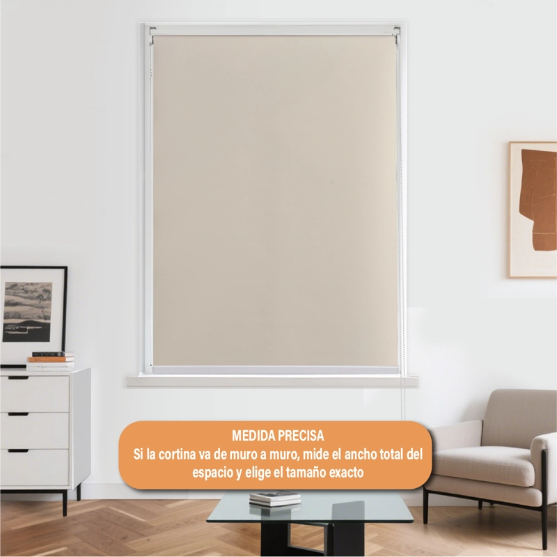 CORTINA ROLLER BLACKOUT 220 X 165 CM COLOR BEIGE SUNFREE - 9