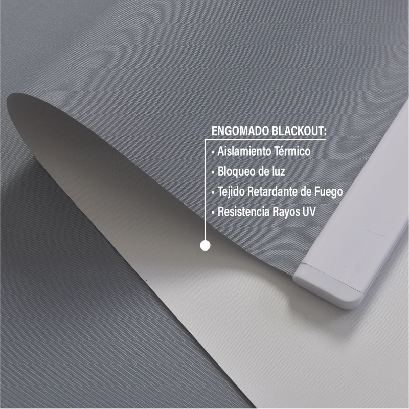CORTINA ROLLER BLACKOUT 200 X 165 CM COLOR GRIS SUNFREE - 4