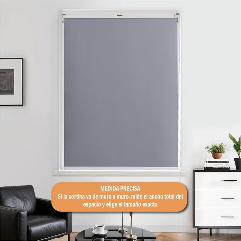 CORTINA ROLLER BLACKOUT 200 X 165 CM COLOR GRIS SUNFREE - 9