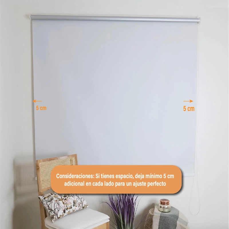 CORTINA ROLLER BLACKOUT 220 X 165 CM COLOR BLANCO MARCA SUNFREE - 6