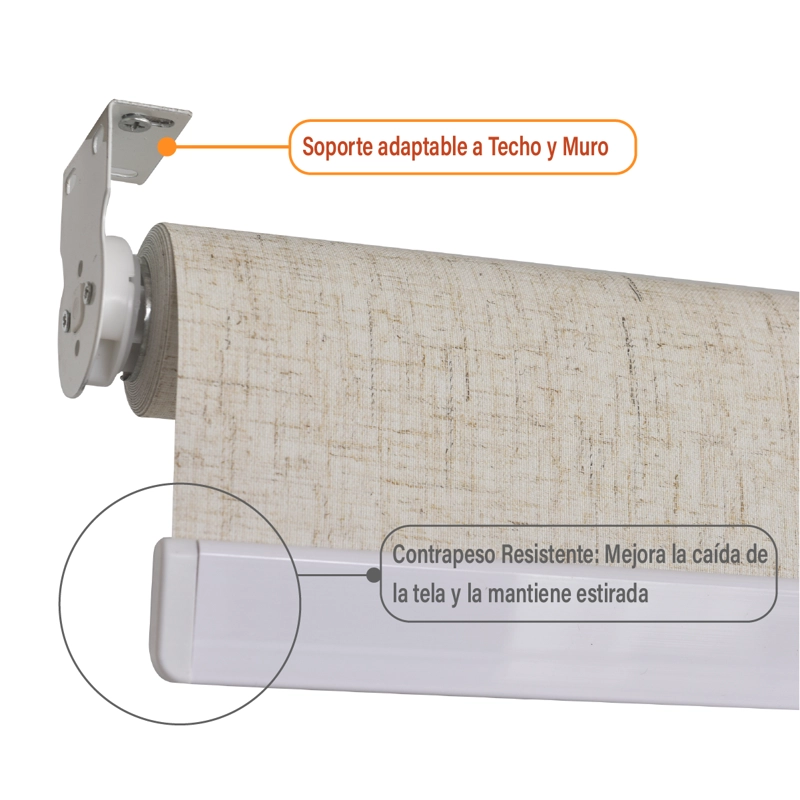 CORTINA ROLLER BLACKOUT 220 X 165 CM TEXTURA LINO SUNFREE - 7