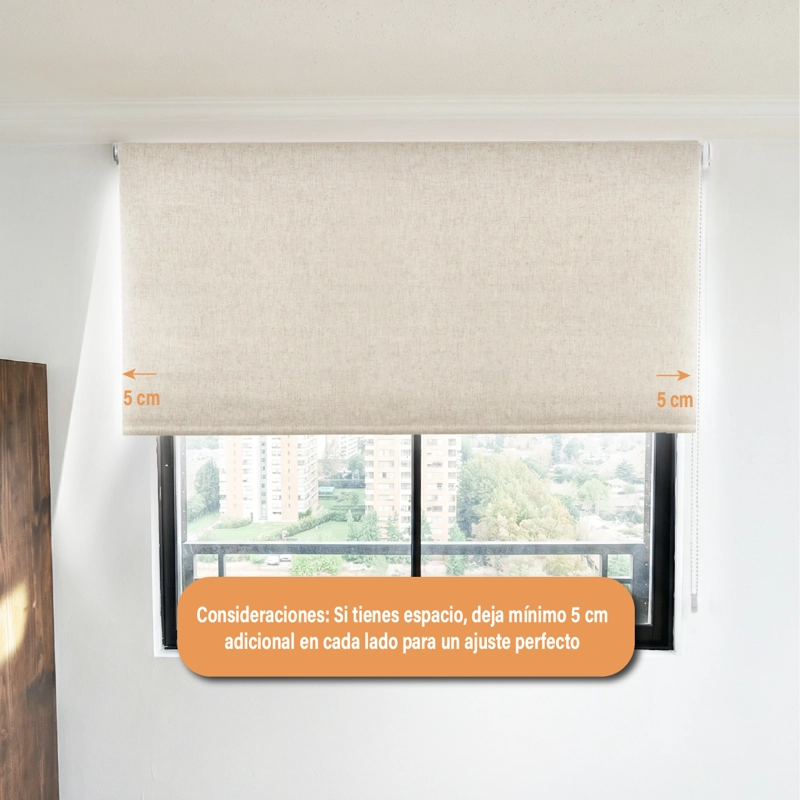 CORTINA ROLLER BLACKOUT 160X250 CM TEXTURA LINO SUNFREE - 8