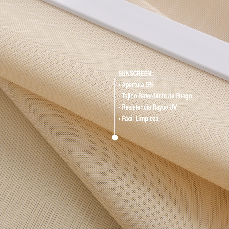 CORTINA ROLLER SUNSCREEN 220 X 165 CM COLOR BEIGE MARCA SUNFREE - 7