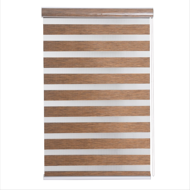 CORTINA ROLLER DUO ZEBRA DIA Y NOCHE 180X250 CM CAPUCCINO AURA - 1