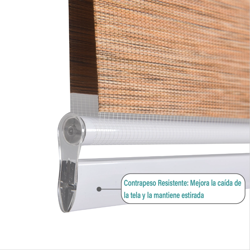 CORTINA ROLLER DUO ZEBRA DIA Y NOCHE 180X250 CM CAPUCCINO AURA - 5