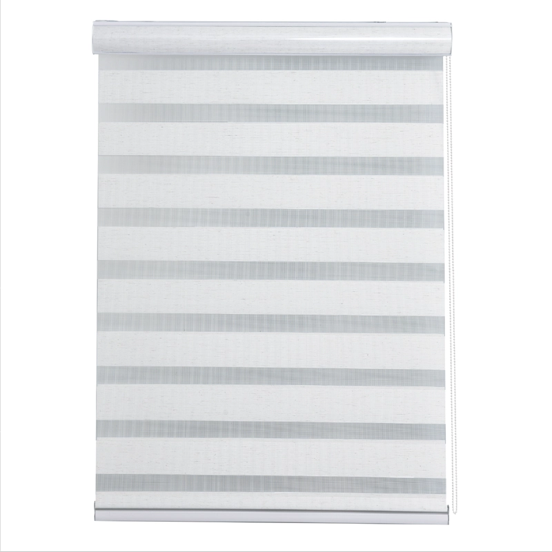 CORTINA ROLLER DUO ZEBRA DIA Y NOCHE 090 X 165 CM COLOR TEXTURA LINO MARCA AURA - 1