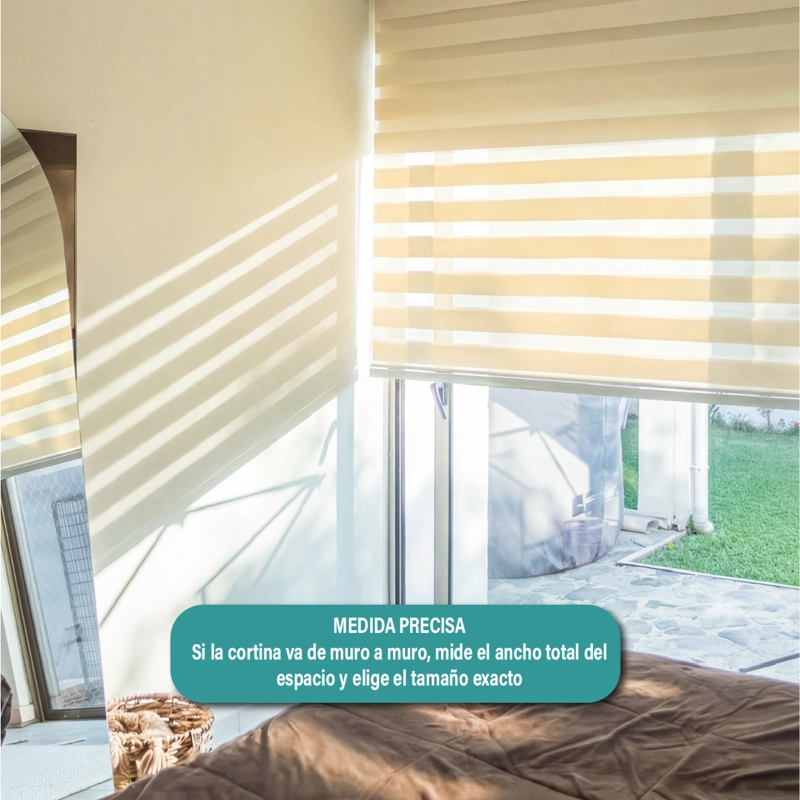 CORTINA ROLLER DUO ZEBRA DIA Y NOCHE 160X250 CM BEIGE AURA - 9