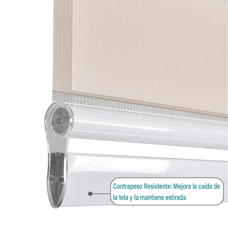 CORTINA ROLLER DUO ZEBRA DIA Y NOCHE 200X250 CM BEIGE AURA - 5