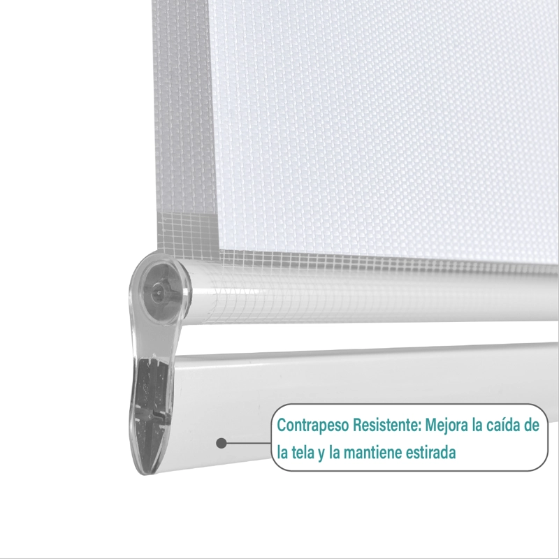 CORTINA ROLLER DUO ZEBRA DIA Y NOCHE 180X250 CM BLANCO AURA - 5