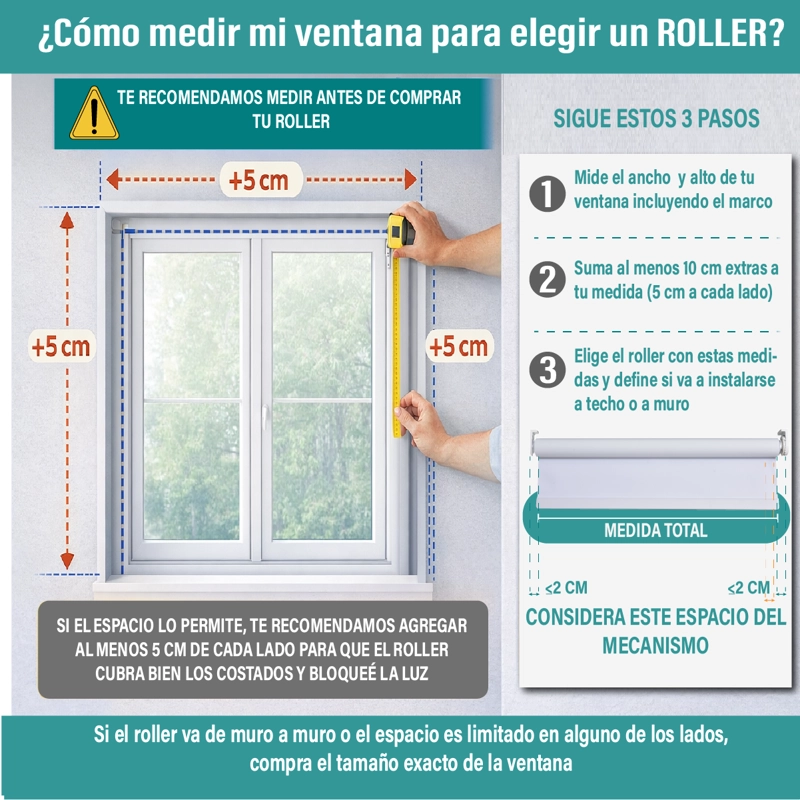 CORTINA ROLLER DOBLE BLACKOUT Y SUNSCREEN 090X250 CM COLOR BEIGE MARCA AURA - 2