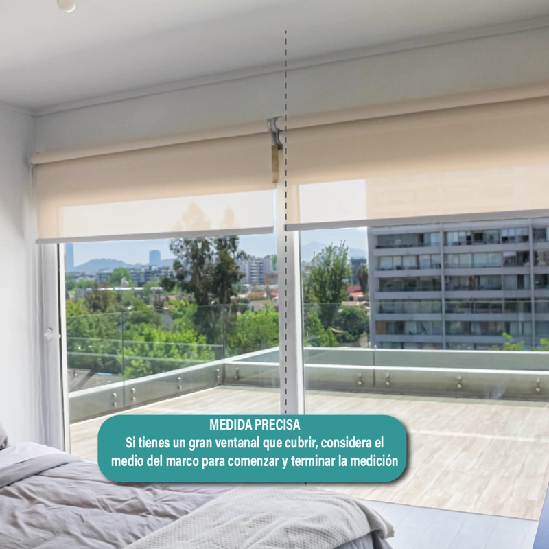 CORTINA ROLLER DOBLE BLACKOUT/SUNSCREEN 150X250 CM BEIGE AURA - 9