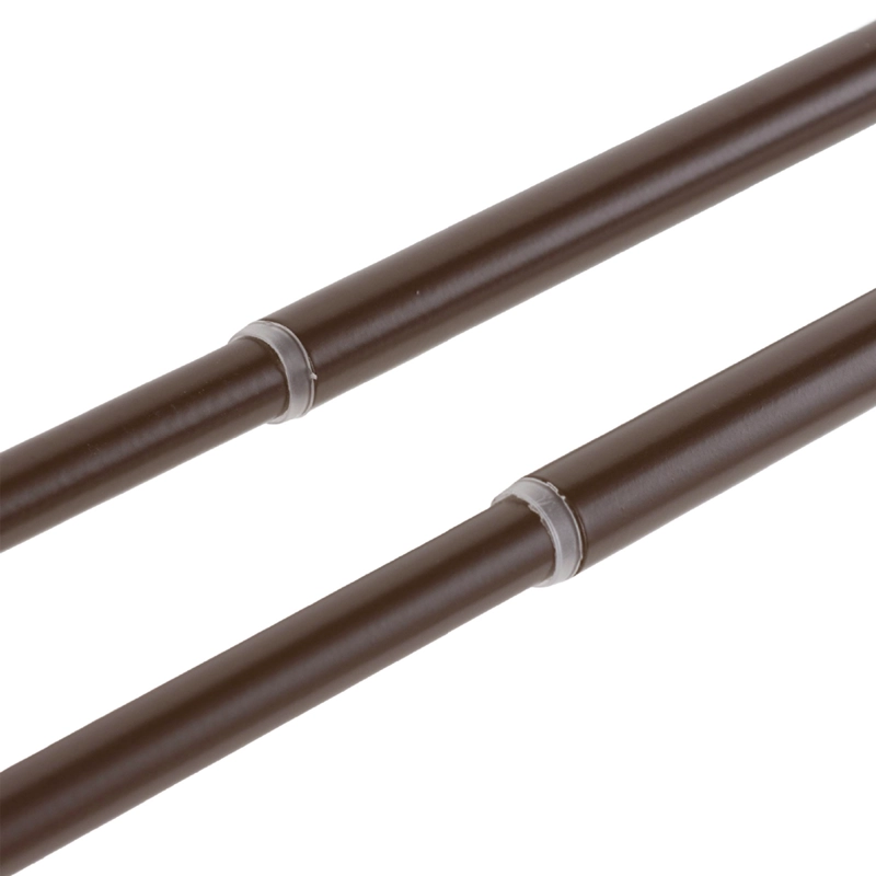 SET BARRAS PARA CORTINA DOBLE 16/19 MM EXTENSIBLE 120-210 CM A TECHO CAFE  BOLA - 3