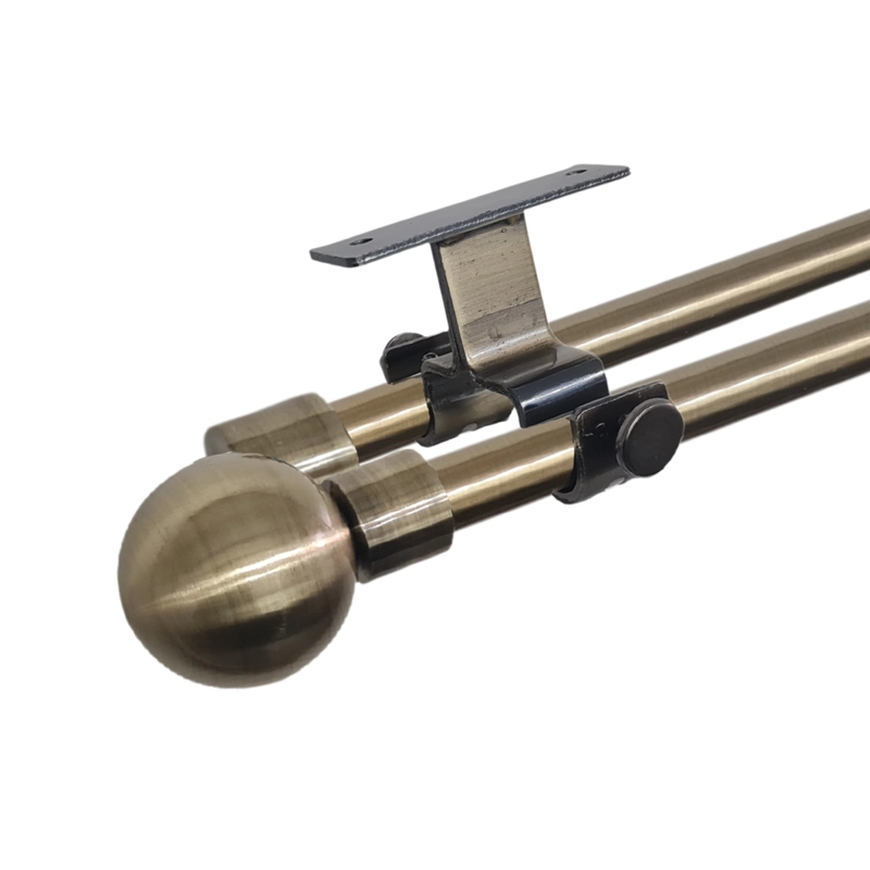 SET BARRAS PARA CORTINA DOBLE 16/19 MM EXTENSIBLE 120-210 CM A TECHO BRONCE BOLA - 3