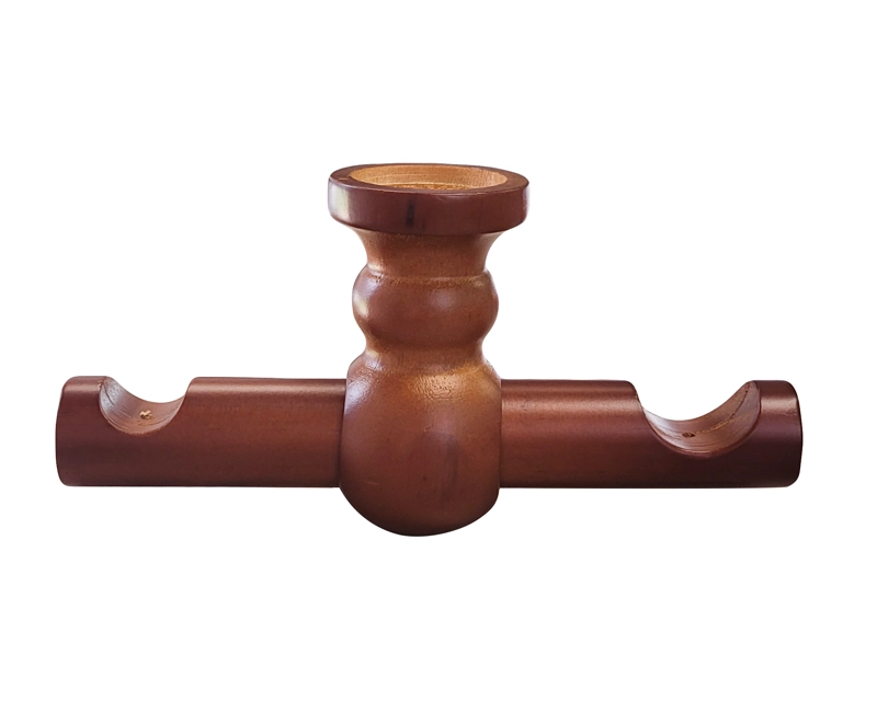 PACK 2 UNIDADES SOPORTE TECHO DOBLE DE MADERA 19/28 MM COLOR CHOCOLATE - 1