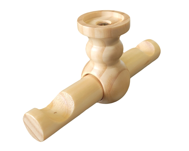 PACK 2 UNIDADES SOPORTE TECHO DOBLE DE MADERA 19/28 MM COLOR NATURAL - 1